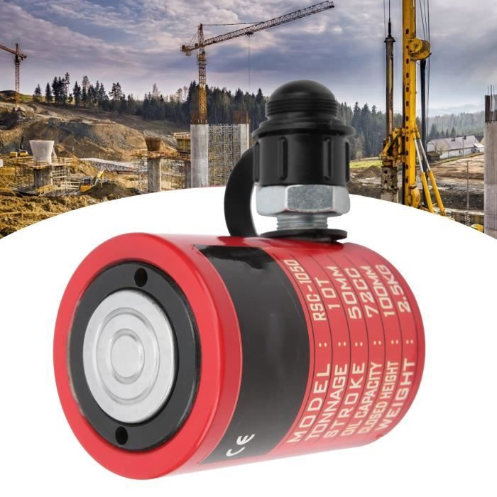 Vérin Hydraulique 10 Tonnes – Piston Léger Et Résistant à La Corrosion, Usage Intensif, Neuf Avec Boîte