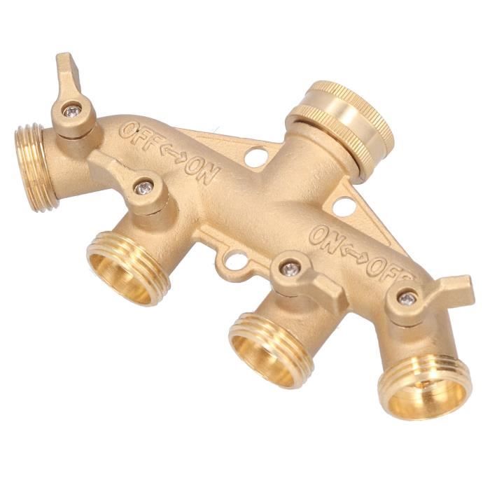 Répartiteur d'eau pour robinet, 3-4 et 1-2, distributeur de valve 2 voies pour arrosage de