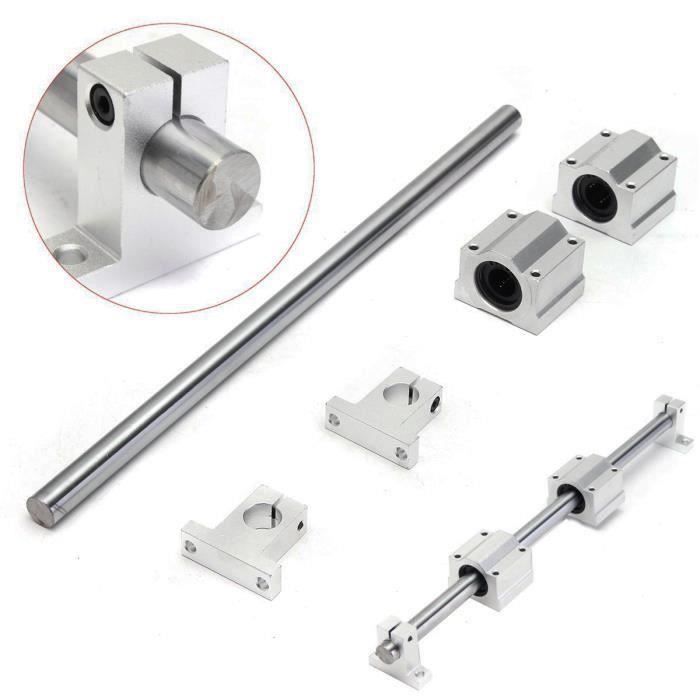 Axe Strut Rails SBR16UU Axe optique roulement à billes linéaire Rail Guide 400x16mm ...