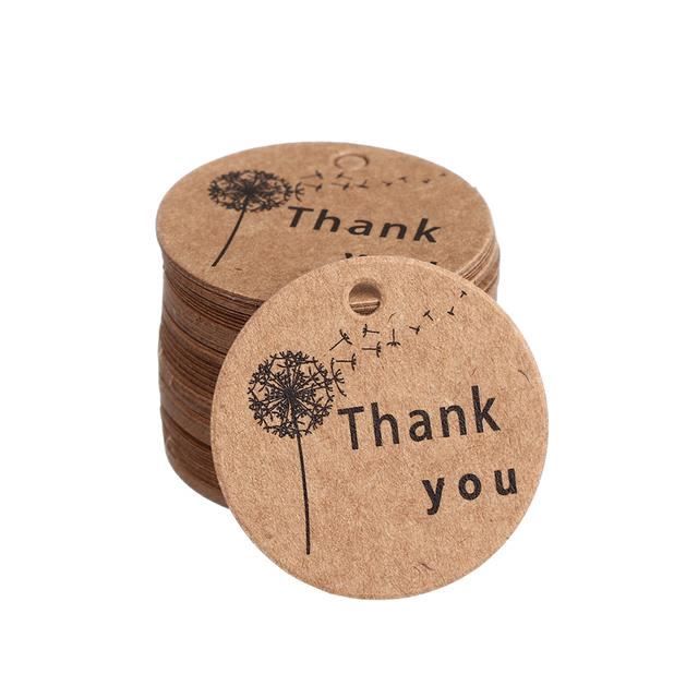 100 Étiquettes Cadeaux 'Grazie Di Cuore' - Lot De 100 Cartes Remerciement Italien 5x4,5cm Avec Ficelle - Pour Emballage Cadeau, Mariage, Anniversaire, Fête
