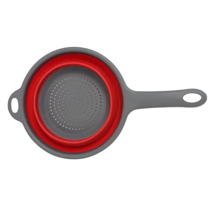 Lot De 2 Passoires Pliables En Silicone Alimentaire - Égouttoir Fruits Légumes Pâtes, Poignées Confort, Gain De Place Cuisine