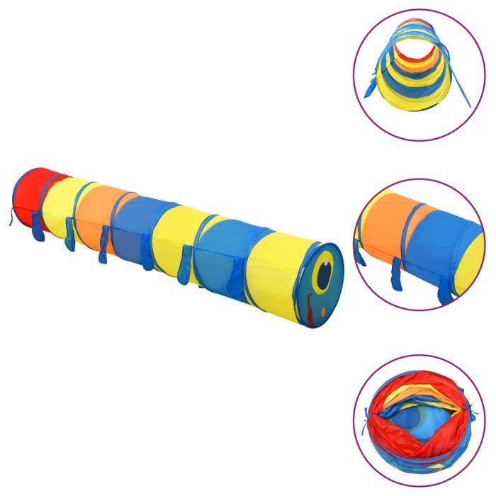 ZERODIS Tunnel de jeu pour enfants Multicolore 245 cm Polyester ZER7324977880209 - Cdiscount 