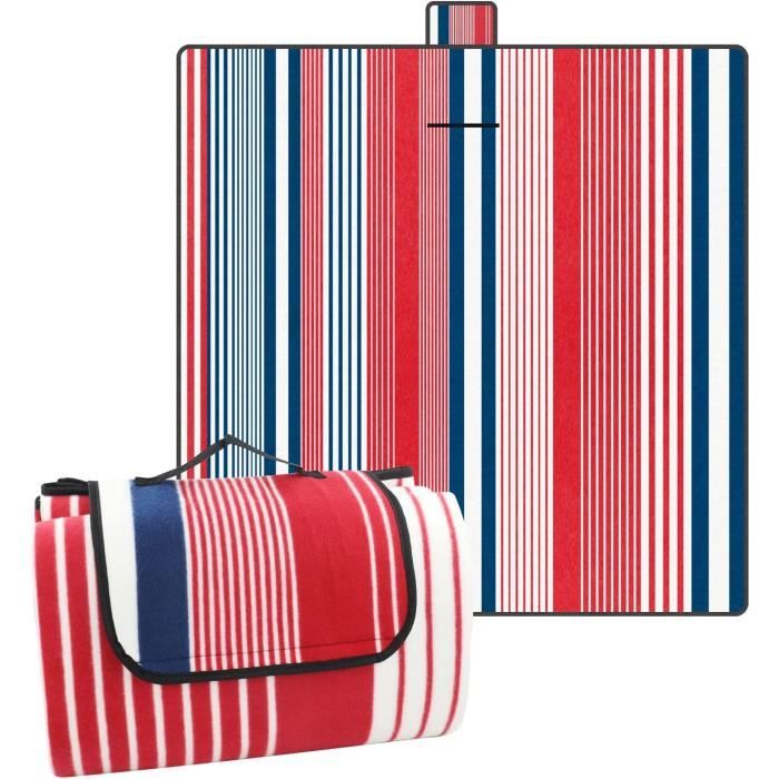 Couverture Pique-nique Suwang 200x200 Cm - Tapis Étanche Pliable Avec Poignée - Pour BBQ, Randonnée
