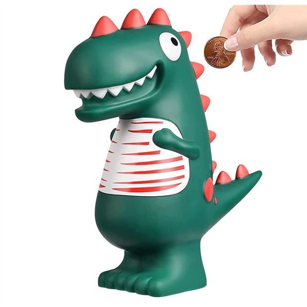 Tirelire Dinosaure Rouge Pour Enfant - Cadeau Ludique Pour Apprendre à économiser