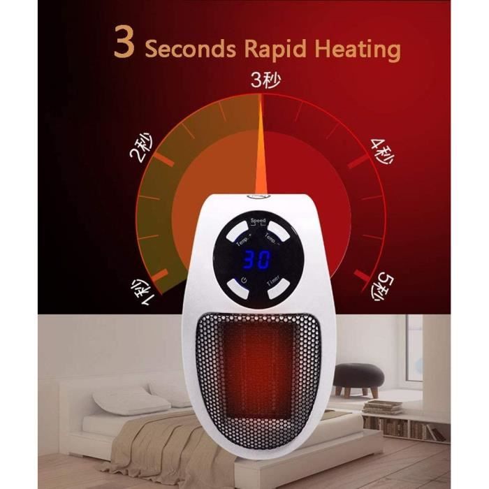 Radiateur électrique portable Ventilateur en céramique Petit mini chauffage