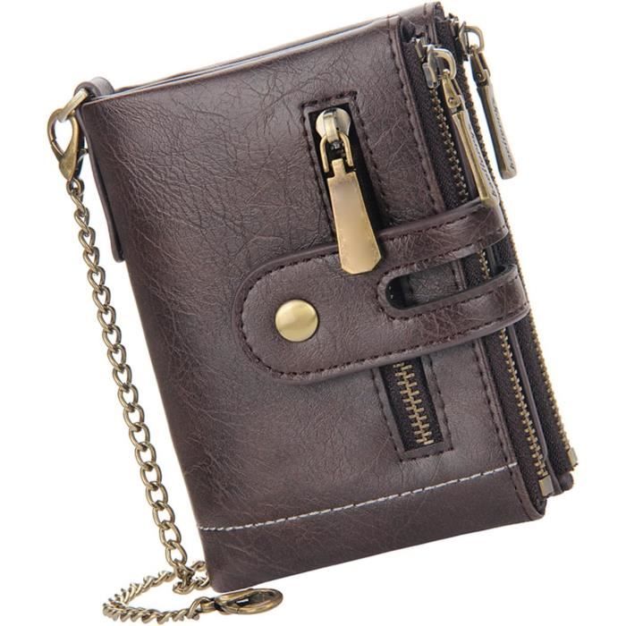 Porte-badge D'identité En Cuir PU Avec Fermeture éclair - Noir - Taille 11,5x8 Cm - Neuf Avec étiquettes - Unisexe