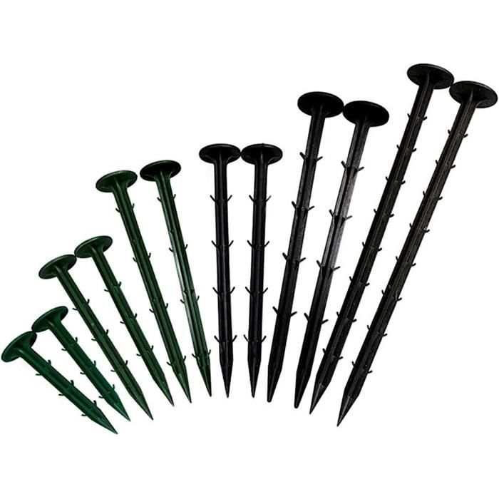 Lot De 8 Piquets De Tente Géants – 32x9cm – Acier Galvanisé Nervuré – Résistants – Pour Tente, Bâche, Trampoline, Serre