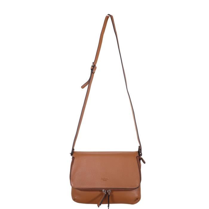 Trousse De Toilette Femme Katana - Cuir De Vachette Lisse Marron - Dimensions 15x8x1 Cm - Neuve