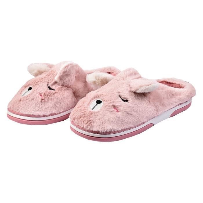 Pantoufles Femme Humoristiques Confortables OZABI W309 Rose