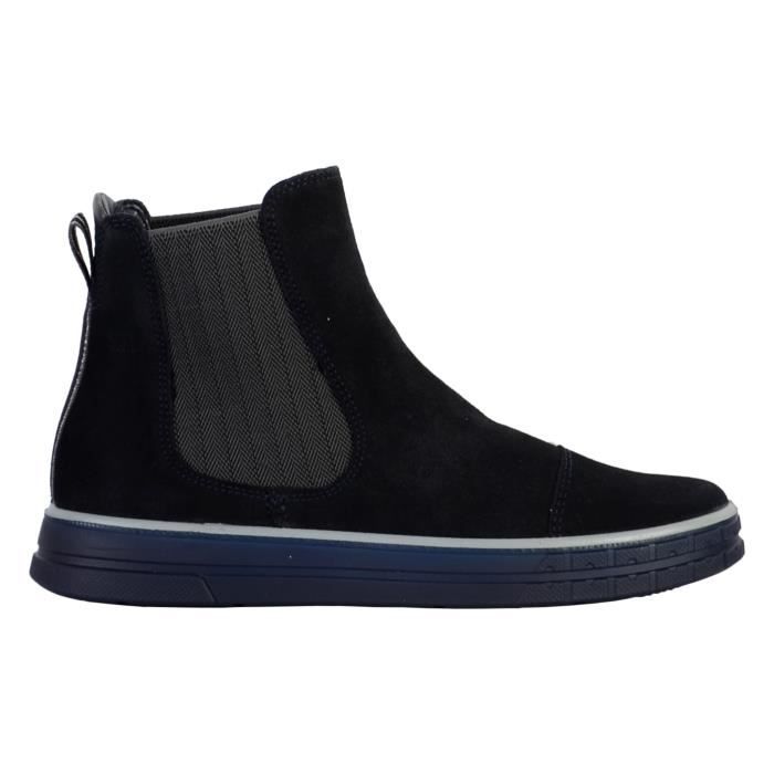 Bottines Femme Ara Frisco Bleu Cuir Fermeture lastique