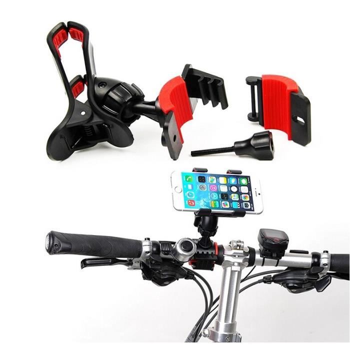 Support Telephone Velo,Anti-Chute Support Telephone Moto 360° Rotation, Avec IPhone 16 Plus/15 Pro Max, Smartphones De 4.7"-6.8" - Téléphonie