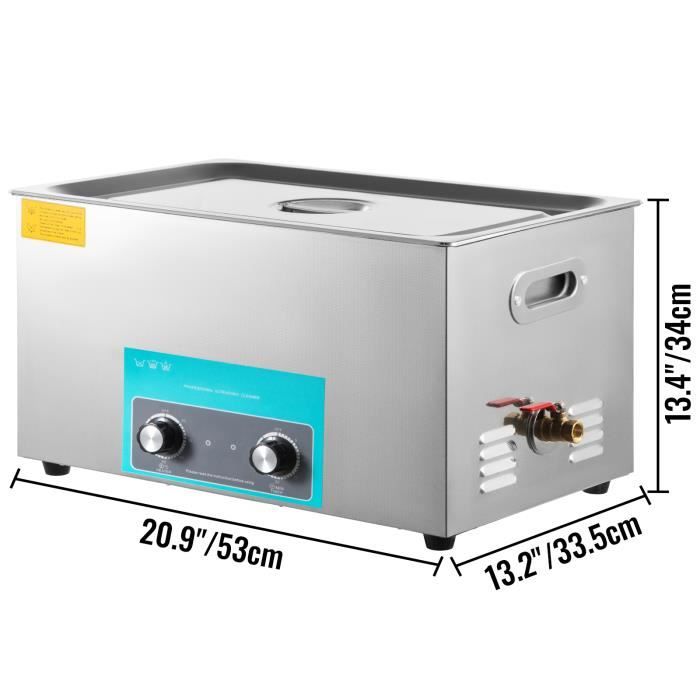 Nettoyeur à Ultrasons 30 L - VEVOR - Machine à Ultrason avec Minuterie  Chauffage 80℃ - Cdiscount Electroménager