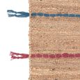 Tapis - Jute et laine - Lignes colorées - 50x150 cm - Intérieur-2