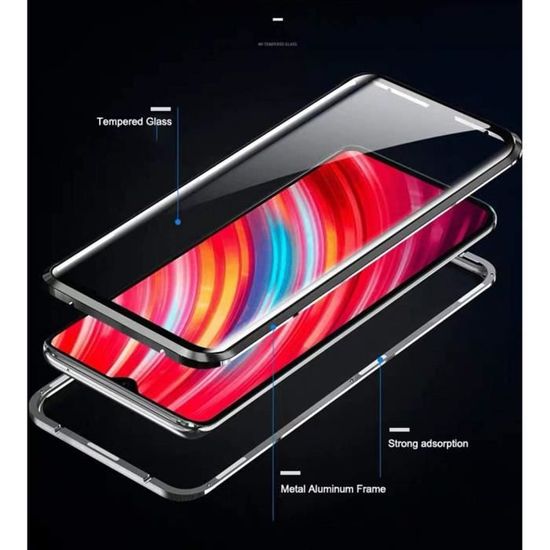 Achetez Cadre Métallique + Côté Double [installation de Verrouillage  Magnétique] Étui de Téléphone en Verre Trempé Pour Samsung Galaxy A32 5G -  Vert de Chine