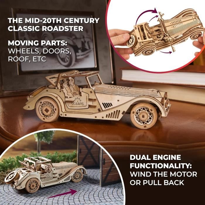 Puzzle 3D Bois ROWOOD - Maquette Jeep à Construire - Adulte