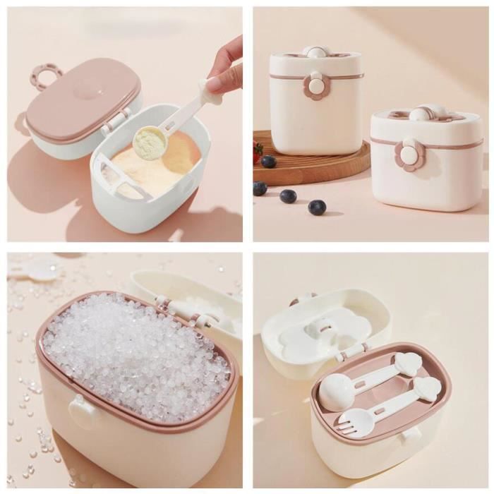 Boîte doseuse de lait bébé,Doseur De Lait Bebe avec cuillère,Boite Lait En Poudre Bebe avec