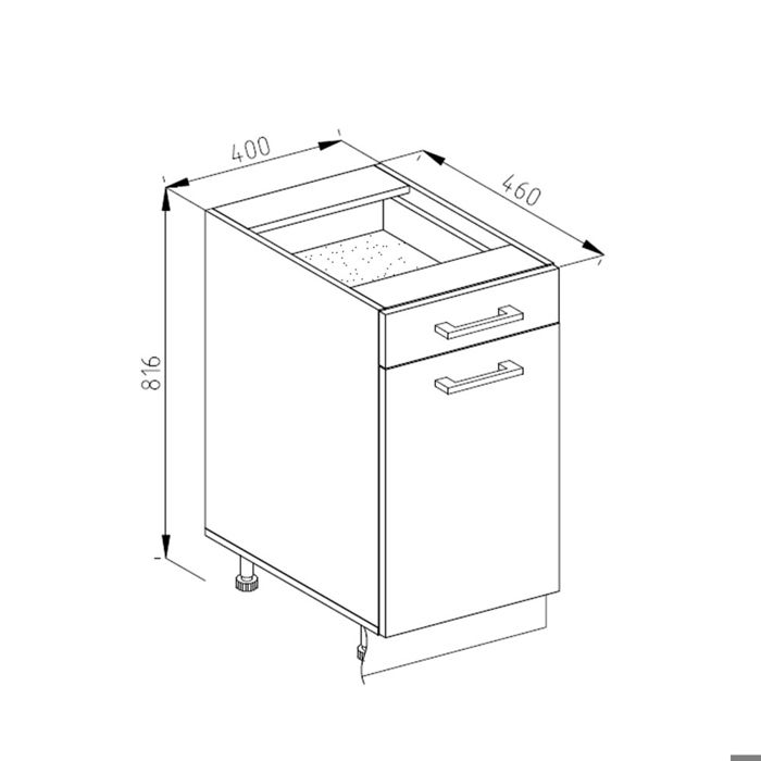 Vicco Meuble sous pente R-Line, Anthracite maison de campagne/blanc