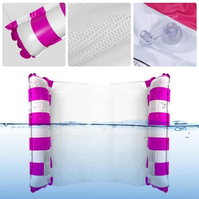 Matelas Gonflable Piscine 4 En 1 – Hamac Flottant Chaise Longue Avec Motif Tropical, Le Must Pour L’été