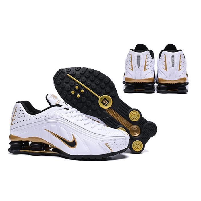 Basket NIKE SHOX R4 AUTREMENT Homme et Femme Blanc noir