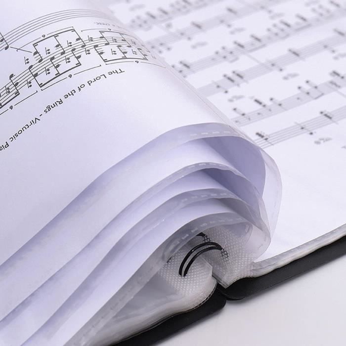 Dossier De Feuilles De Musique Avec Classement Par Clef, Rangement De  Documents En Papier Avec 40