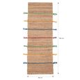 Tapis - Jute et laine - Lignes colorées - 50x150 cm - Intérieur-3