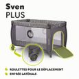 LIONELO Sven Plus - Lit parapluie bébé 2en1 - De 0 à 36 mois - Table à langer - Moustiquaire et accessoires - Gris-3