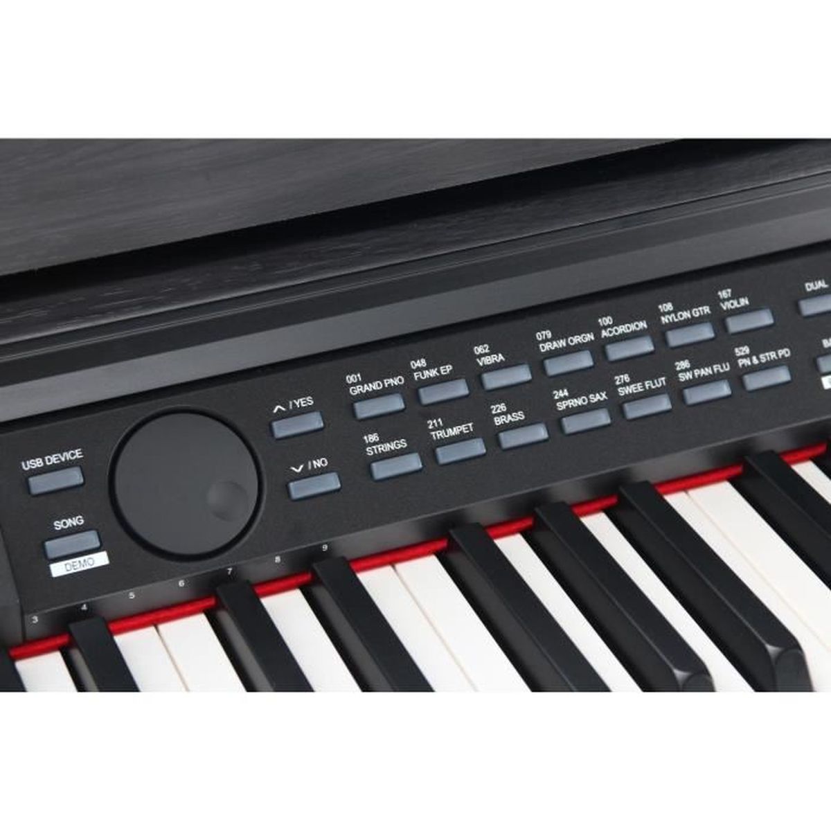 Piano Électronique Glarry GDP-104/A-815 piano électrique noir sans