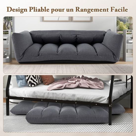 RELAX4LIFE Chaise de Sol Pliable Réglable en 5 Positions, Fauteuil au RELAX4LIFE Chaise de Sol Pliable Réglable en 5 Positions, Fauteuil au