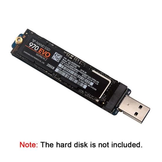 Adaptateur clé USB 3.0 pour SSD M.2 NGFF PCIe NVMe M/B+M Key - Renforcée et  Ouverte pour Insertion Rapide du SSD - Cdiscount Informatique