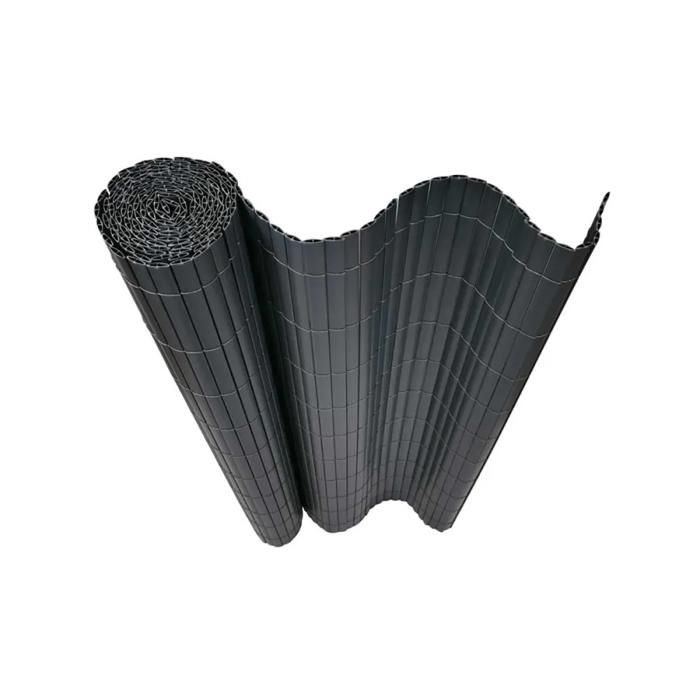 Pvc Occultant Canisse PVC occultant double face 1x3m gris - Kit complet avec fixation ...