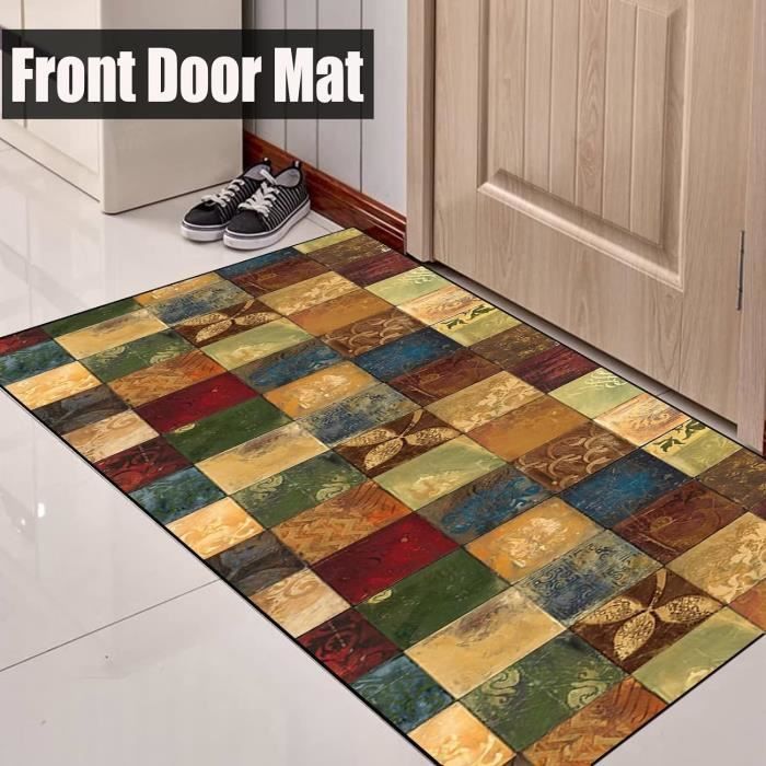 Tapis Cuisine Antidérapant - 45x120cm - Jaune Clair - Lavable Machine - Devant Évier