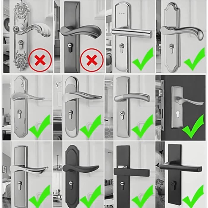 Butées De Porte 6 Pièces PVC Poignée De Porte Butée Porte Bumper Porte En Silicone Anti-Poignée