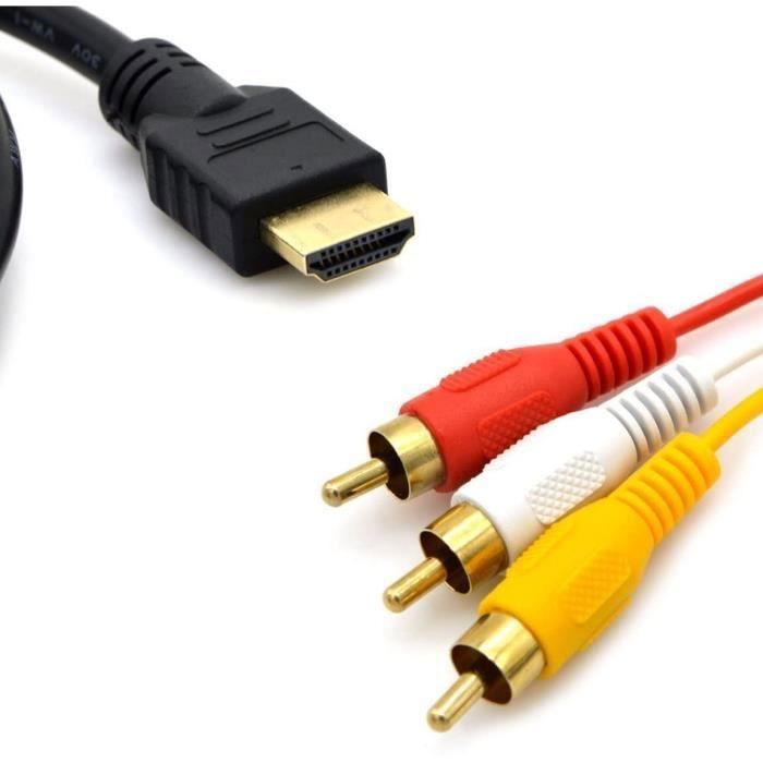 Cavo Adattore Da HDMI A 3 RCA 1,5 Metri: Collega I Tuoi Vecchi Dispositivi Alla TV Nuova!