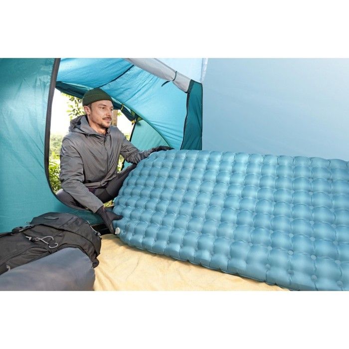 Tixexo Matelas Camping Autogonflant Tapis De Sol Camping Matelas Autogonflant 1 Personne,Tapis De Couchage Gonflable Avec Pompe à Pied,13CM épais, Peut être épissé, Plein Air Randonnée (Gris