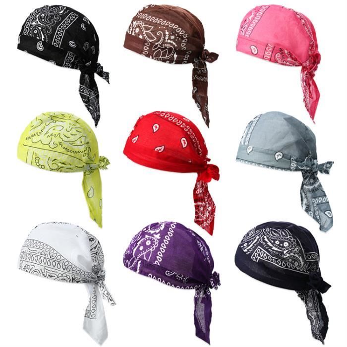 Turban Coton Bandana Chapeaux Unisexe Adulte Foulards , (3 pièces