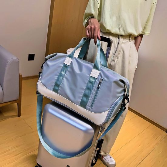 Sac De Sport 40L SKYSPER - Compartiment Humide Et à Chaussures, Convertible Sac à Dos/bandoulière, Bleu