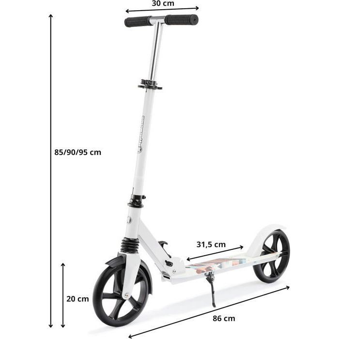 Trottinette Pliable Tout Terrain – Pour Enfant Et Adulte, 240lbs, Avec Lumières LED