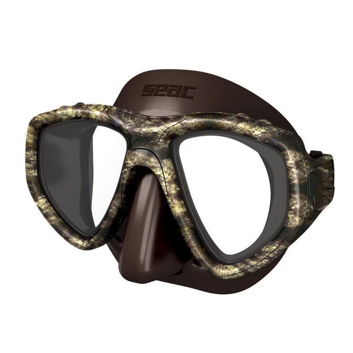 SEAC Masque de plongée One Kama - Silicone - Marron - Haute définition