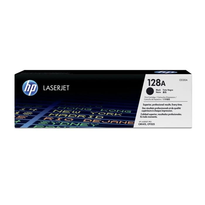 HP 128A Cartouche de toner noir authentique (CE320A) pour HP Color LaserJet Pro CM1415, CP1521/CP1520series/CP1528