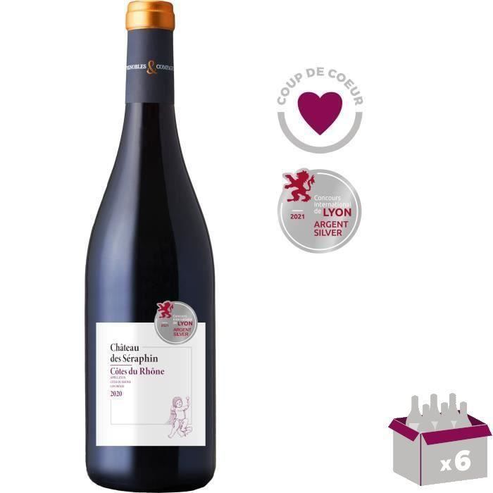 Château des Séraphin 2020 Côtes du Rhône - Vin rouge de la Vallée du Rhône x6