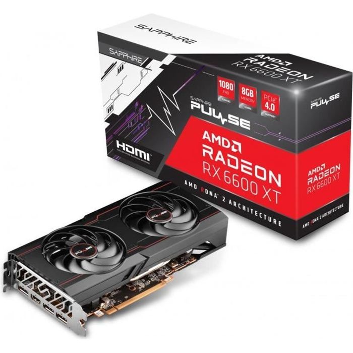 SAPPHIRE Radeon RX 6600 XT Pulse Gaming OC - 8 Go