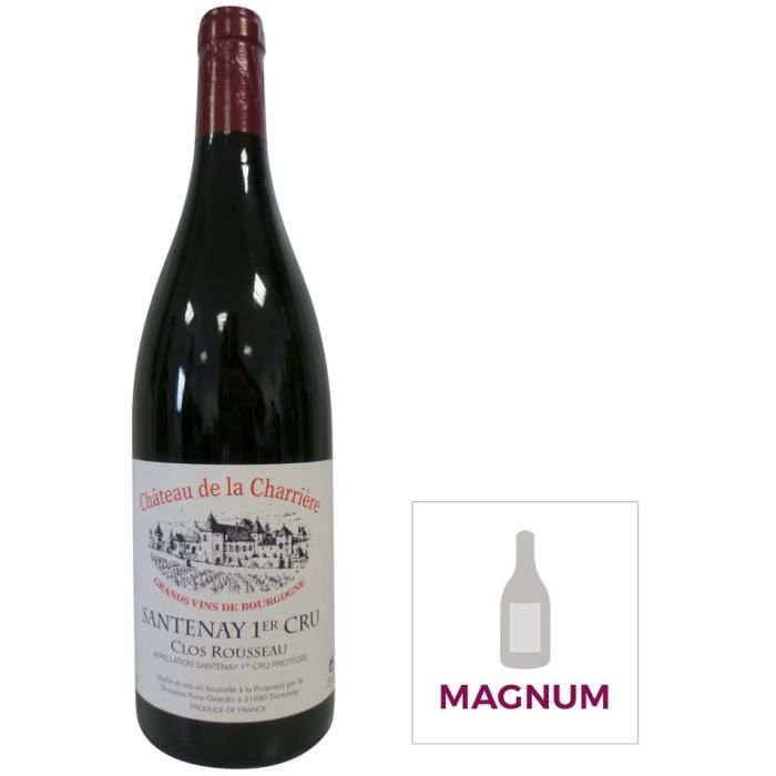 Magnum Château de la Charrière Clos Rousseau 2020 Santenay 1er Cru - Vin rouge de Bourgogne