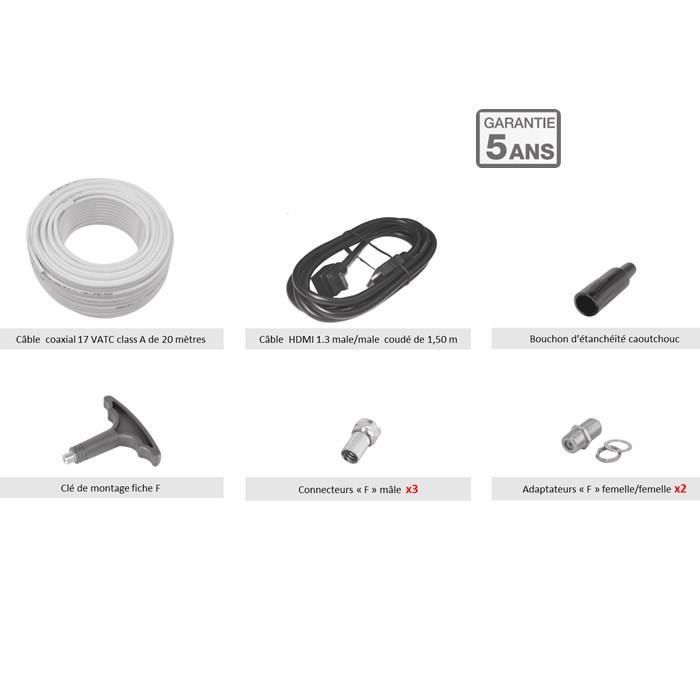 TELEFUNKEN Pack câblage satellite 20m