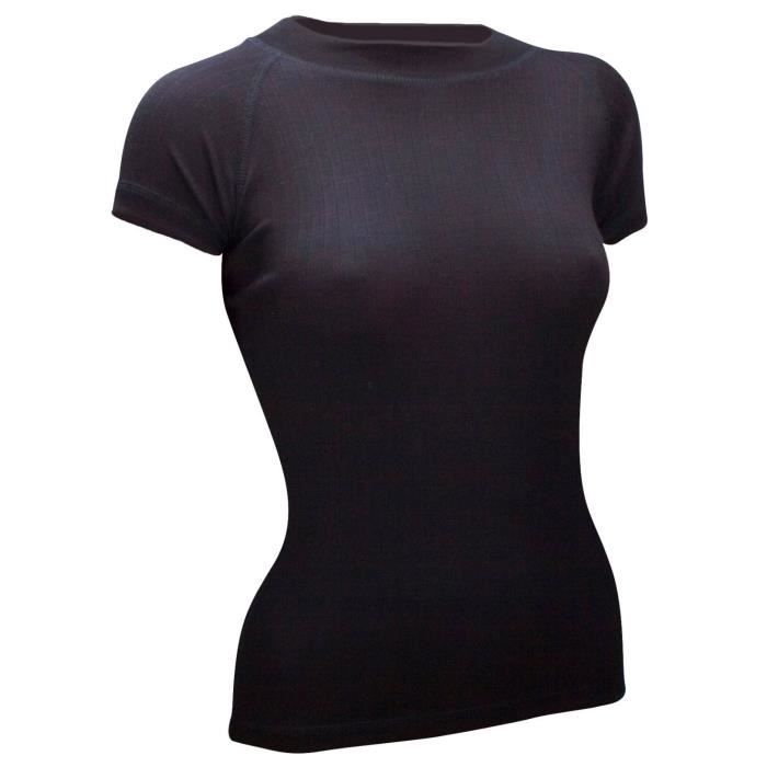 AVENTO Sous-vêtement thermique Manches Courtes - Femme - Noir
