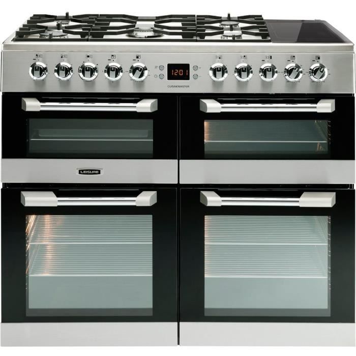 LEISURE CS100F520X Piano de cuisson table gaz-5 foyers-9,6kWh-Fours électrique:4 cavités-Catalyse-63-65-33L-A-Inox