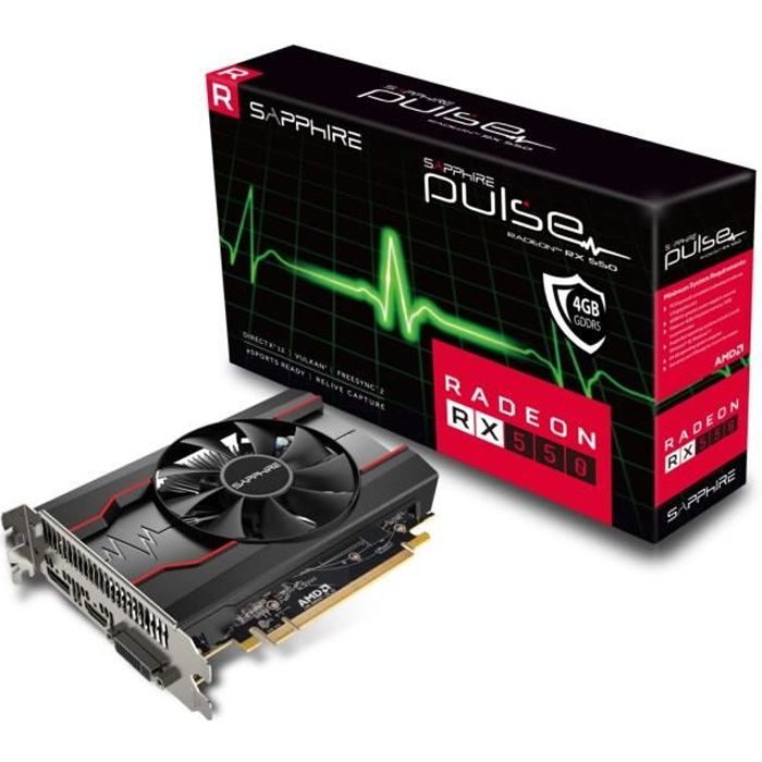 Sapphire Carte graphique PULSE Radeon™ RX 550 4GD5 - 4 Go - GDDR5 - Sapphire