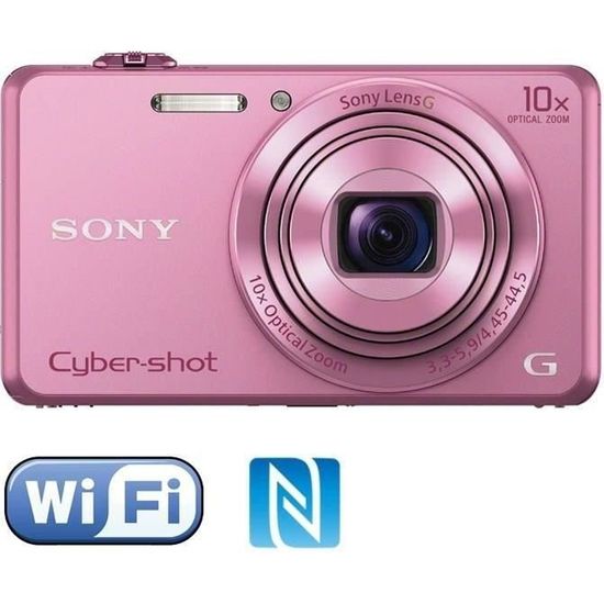 SONY DSC-WX220 Rose - CMOS 18 MP Zoom 10x Appareil photo numérique Compact