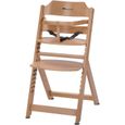 BEBECONFORT Timba Basic Chaise haute bébé, Chaise bois, De 6 mois à 10 ans (30kg), Natural wood-0