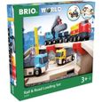 Circuit Rail Route Transport de Roches - BRIO - Coffret 33 pièces - Train en bois - Ravensburger - Dès 3 ans-0