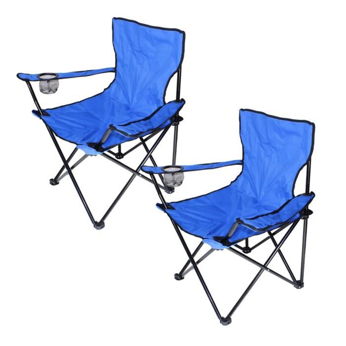 Chaise pliante camping pêche plage Polyester bleu randonnée piquenique
